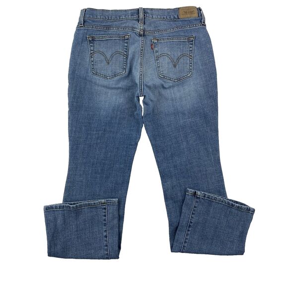 Levis Boot Cut Jeans Womens 10S Blue 515 Distressed American Western Denim Pants - Picture 6 of 11